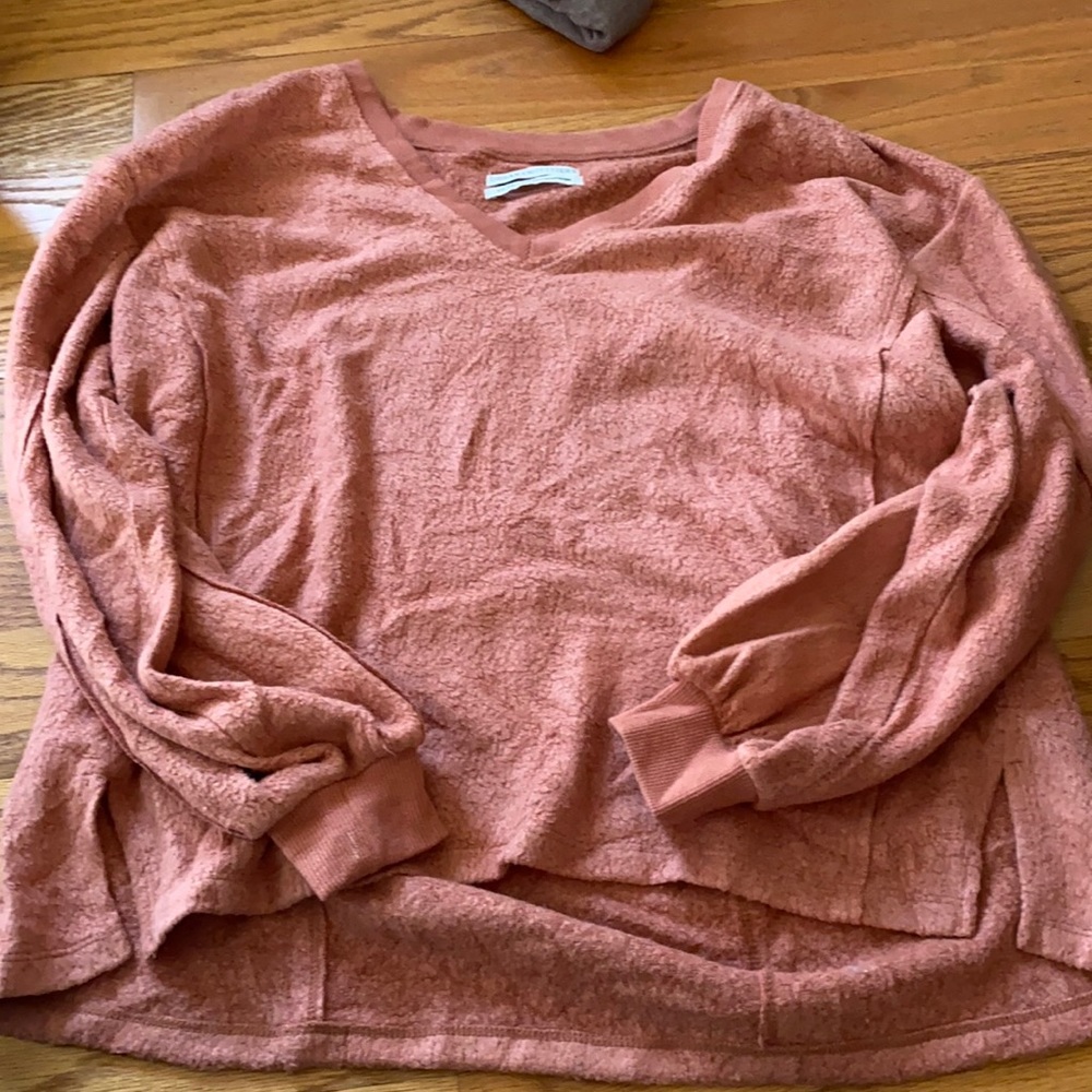 Long sleeve peach soft shirt